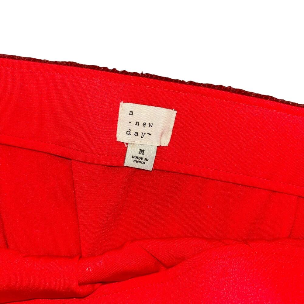 A New Day Sequin Midi Red Skirt Women’s M Dressy Wedding Guest Prom Date Night - Picture 5 of 9